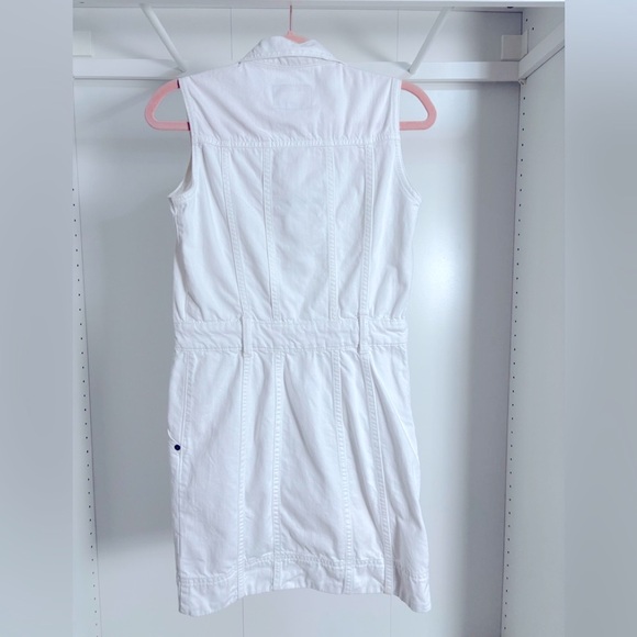 Lauren Ralph Lauren White Buttoned Jean Mini Dress - Picture 3 of 3